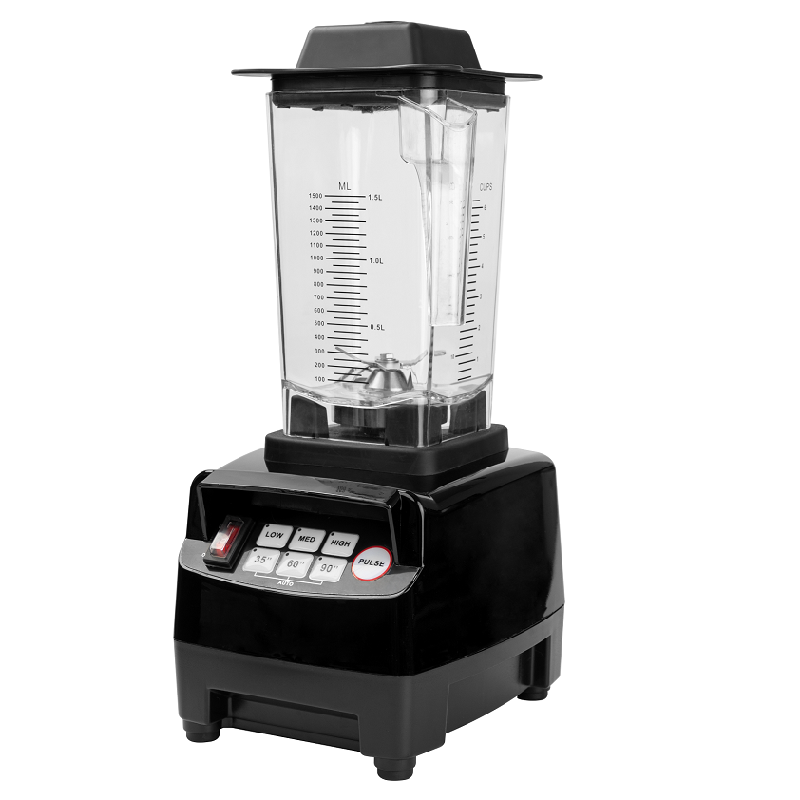 AIMA OTJ-800 1500W soundproof commercial blender featuring a noise enclosure, multiple capacity options, and 200G grinder cup for OEM wholesale.