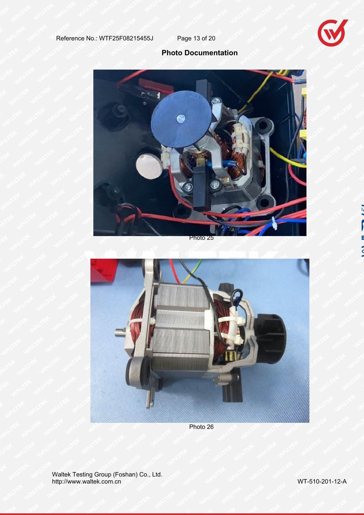 Internal component teardown photos showing pure copper motor for blender